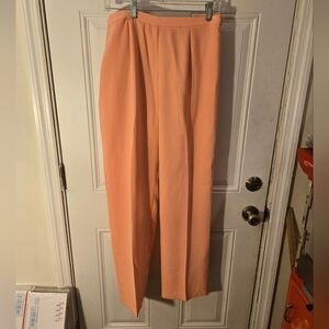 Vintage Nicole Studio Salmon Slacks Size 10 Polyester Side Clasp And Zipper
